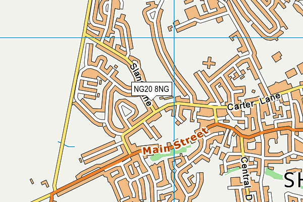 NG20 8NG map - OS VectorMap District (Ordnance Survey)