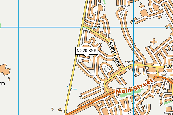 NG20 8NS map - OS VectorMap District (Ordnance Survey)