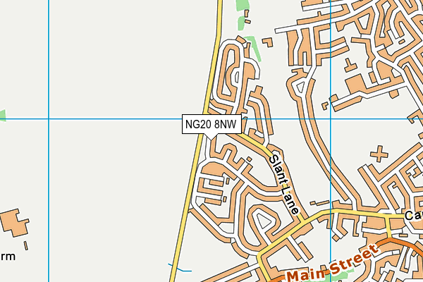 NG20 8NW map - OS VectorMap District (Ordnance Survey)