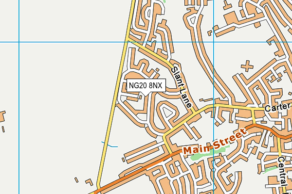 NG20 8NX map - OS VectorMap District (Ordnance Survey)