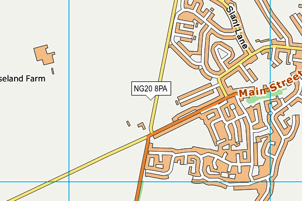 NG20 8PA map - OS VectorMap District (Ordnance Survey)