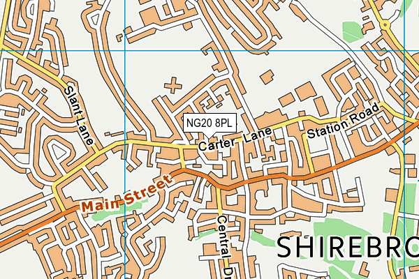 NG20 8PL map - OS VectorMap District (Ordnance Survey)