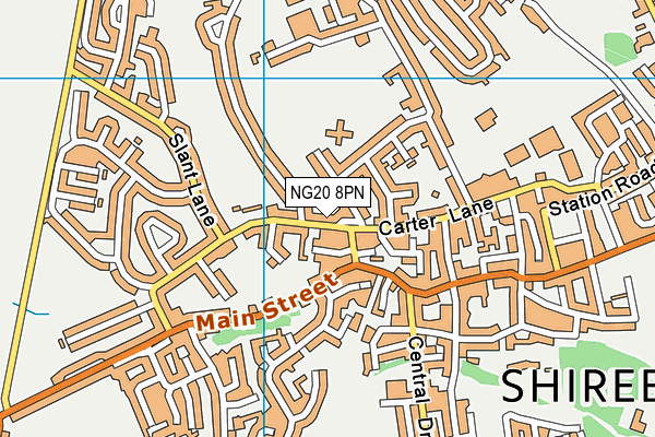 NG20 8PN map - OS VectorMap District (Ordnance Survey)