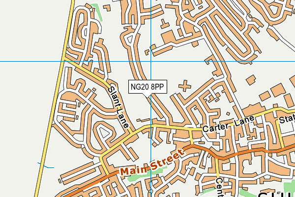 NG20 8PP map - OS VectorMap District (Ordnance Survey)