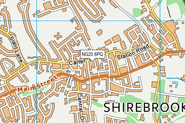 NG20 8PQ map - OS VectorMap District (Ordnance Survey)