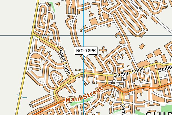 NG20 8PR map - OS VectorMap District (Ordnance Survey)