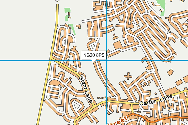 NG20 8PS map - OS VectorMap District (Ordnance Survey)