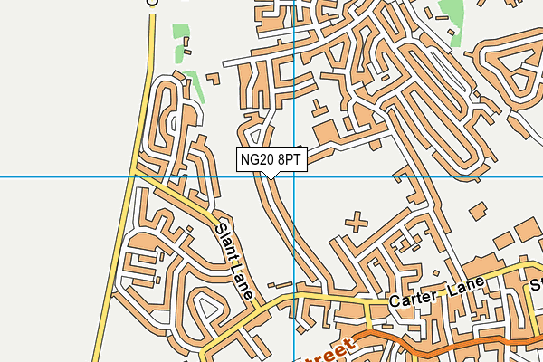 NG20 8PT map - OS VectorMap District (Ordnance Survey)