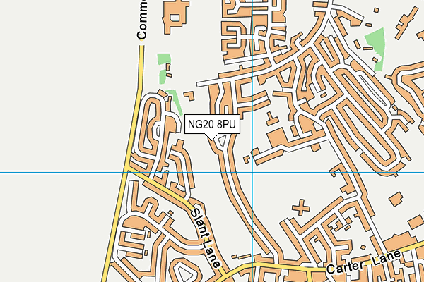 NG20 8PU map - OS VectorMap District (Ordnance Survey)