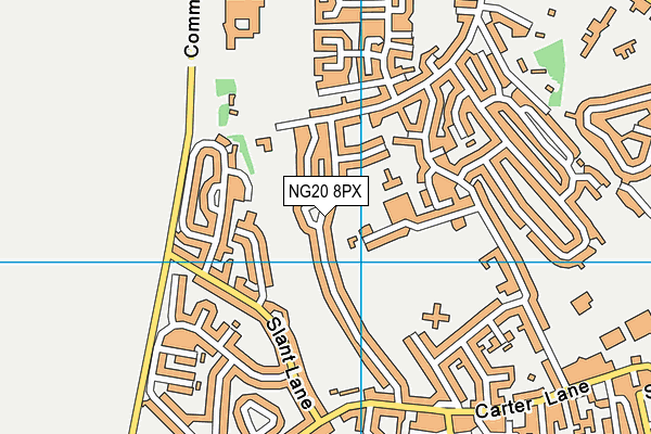 NG20 8PX map - OS VectorMap District (Ordnance Survey)