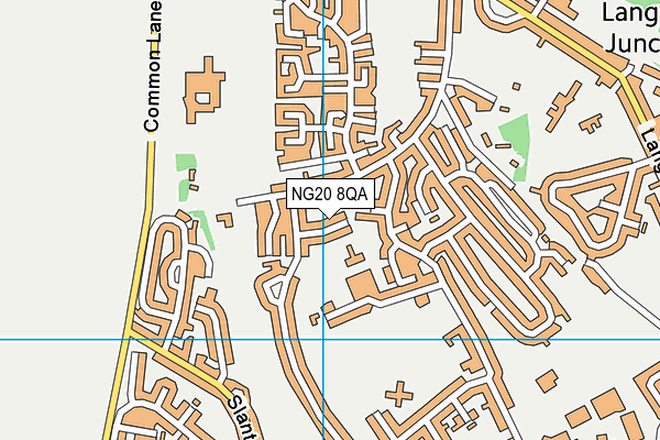 NG20 8QA map - OS VectorMap District (Ordnance Survey)