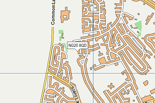 NG20 8QD map - OS VectorMap District (Ordnance Survey)