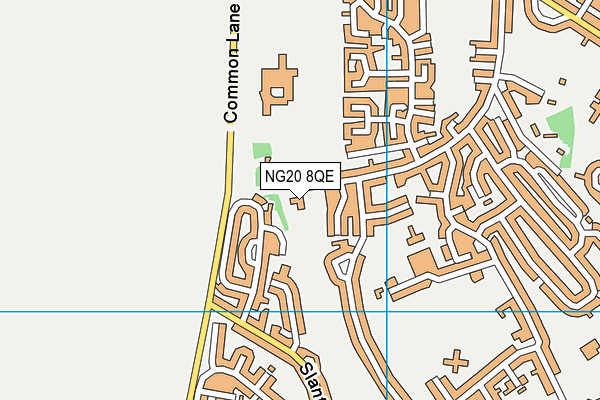 NG20 8QE map - OS VectorMap District (Ordnance Survey)