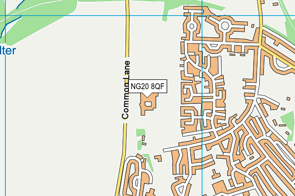 Shirebrook Academy (Closed) map (NG20 8QF) - OS VectorMap District (Ordnance Survey)