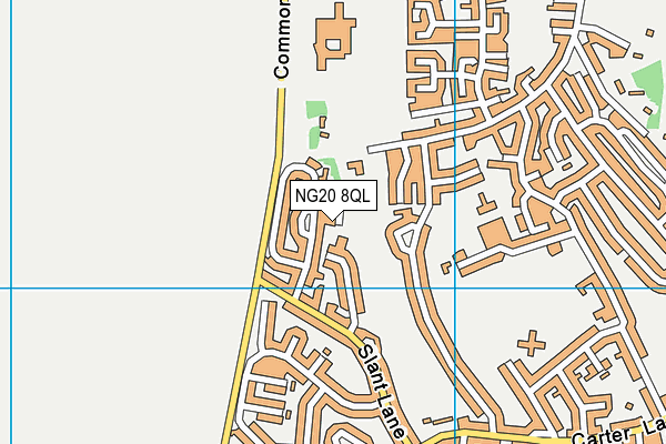 NG20 8QL map - OS VectorMap District (Ordnance Survey)