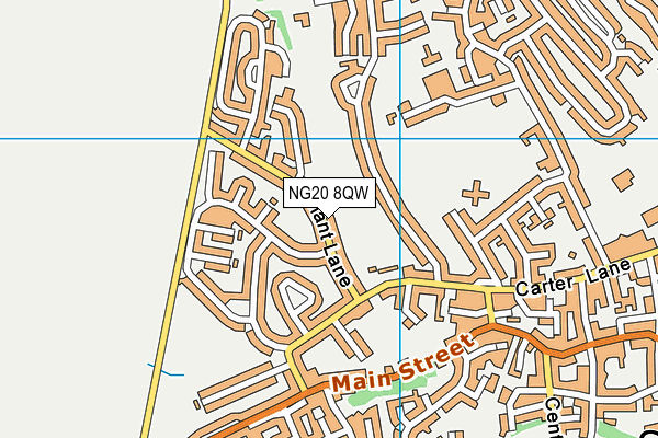 NG20 8QW map - OS VectorMap District (Ordnance Survey)