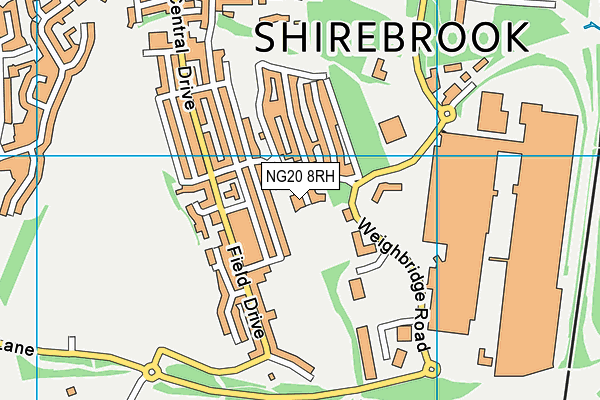 NG20 8RH map - OS VectorMap District (Ordnance Survey)