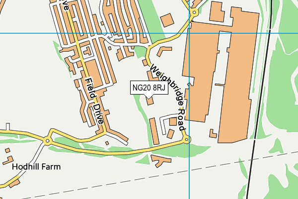 NG20 8RJ map - OS VectorMap District (Ordnance Survey)