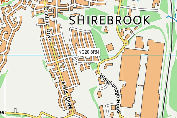 NG20 8RN map - OS VectorMap District (Ordnance Survey)