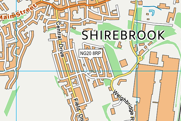 NG20 8RP map - OS VectorMap District (Ordnance Survey)