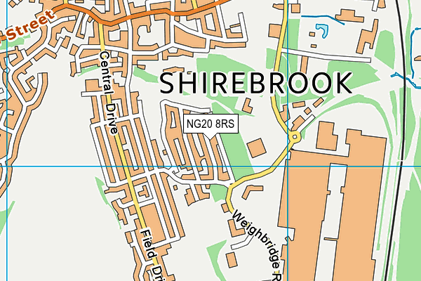 NG20 8RS map - OS VectorMap District (Ordnance Survey)