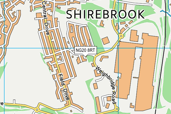 NG20 8RT map - OS VectorMap District (Ordnance Survey)