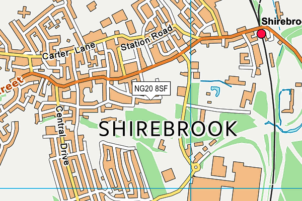 NG20 8SF map - OS VectorMap District (Ordnance Survey)