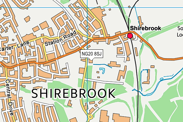 NG20 8SJ map - OS VectorMap District (Ordnance Survey)