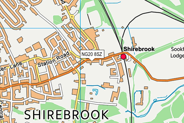 NG20 8SZ map - OS VectorMap District (Ordnance Survey)