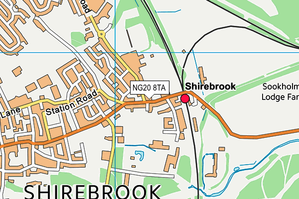 NG20 8TA map - OS VectorMap District (Ordnance Survey)