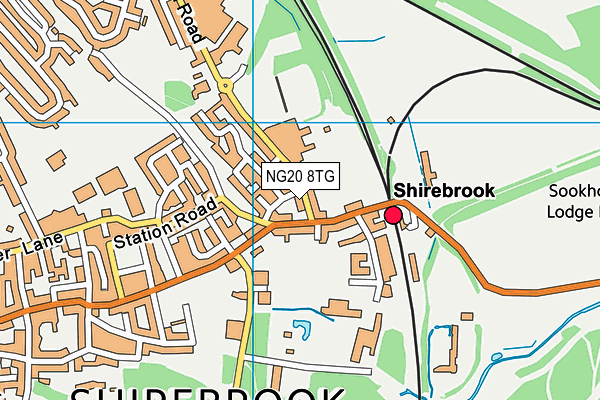 NG20 8TG map - OS VectorMap District (Ordnance Survey)