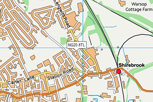 NG20 8TL map - OS VectorMap District (Ordnance Survey)
