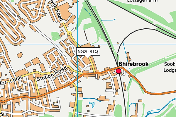 NG20 8TQ map - OS VectorMap District (Ordnance Survey)