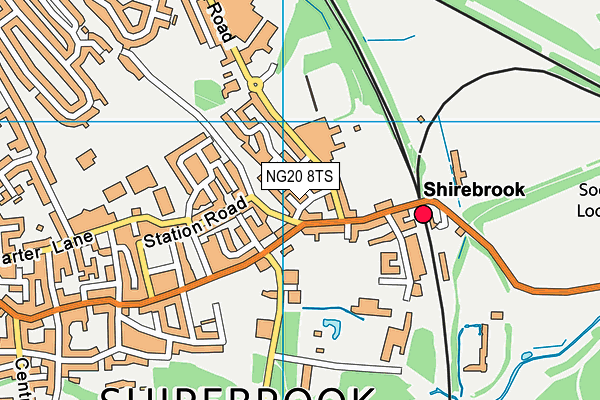 NG20 8TS map - OS VectorMap District (Ordnance Survey)