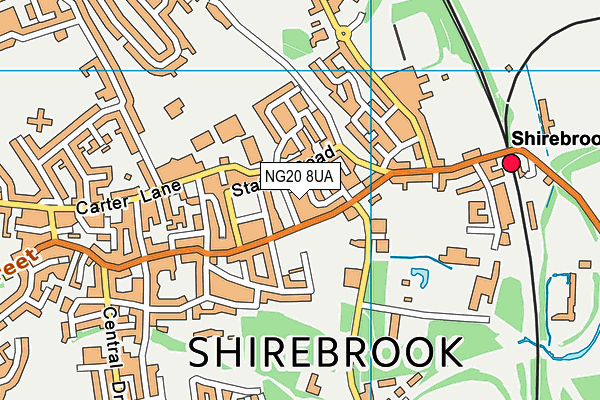 NG20 8UA map - OS VectorMap District (Ordnance Survey)