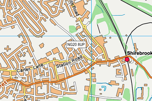 NG20 8UP map - OS VectorMap District (Ordnance Survey)