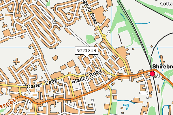 NG20 8UR map - OS VectorMap District (Ordnance Survey)