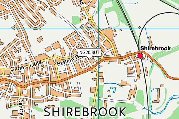 NG20 8UT map - OS VectorMap District (Ordnance Survey)