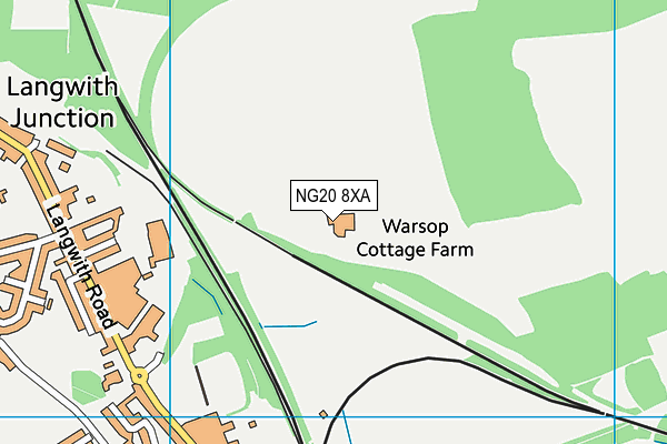 NG20 8XA map - OS VectorMap District (Ordnance Survey)