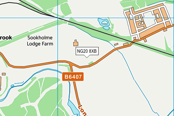 NG20 8XB map - OS VectorMap District (Ordnance Survey)