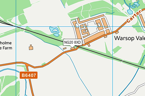 NG20 8XD map - OS VectorMap District (Ordnance Survey)
