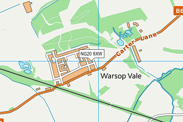 NG20 8XW map - OS VectorMap District (Ordnance Survey)