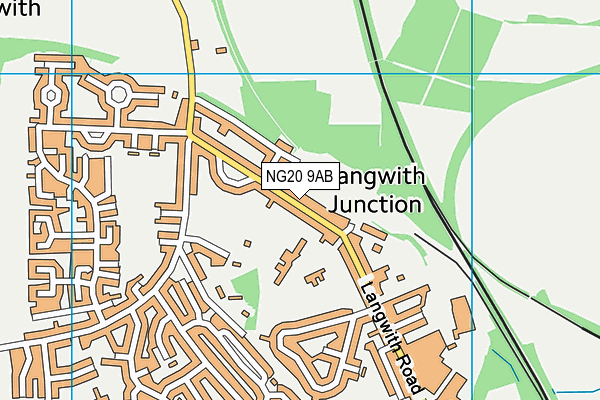 NG20 9AB map - OS VectorMap District (Ordnance Survey)