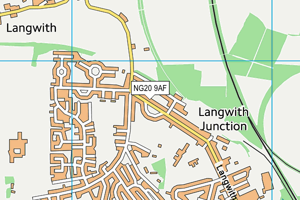 NG20 9AF map - OS VectorMap District (Ordnance Survey)