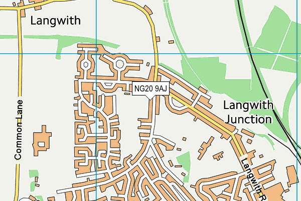 NG20 9AJ map - OS VectorMap District (Ordnance Survey)