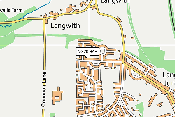 NG20 9AP map - OS VectorMap District (Ordnance Survey)