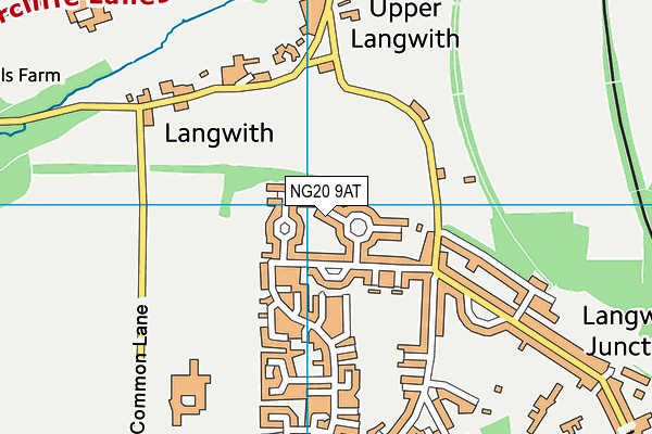 NG20 9AT map - OS VectorMap District (Ordnance Survey)