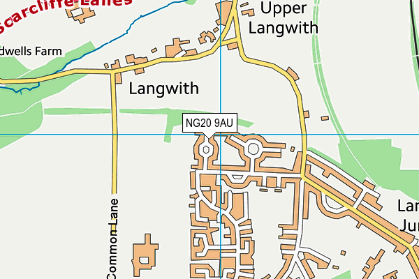 NG20 9AU map - OS VectorMap District (Ordnance Survey)