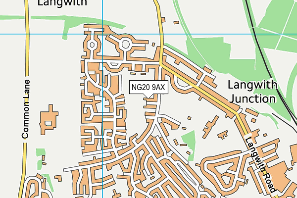 NG20 9AX map - OS VectorMap District (Ordnance Survey)