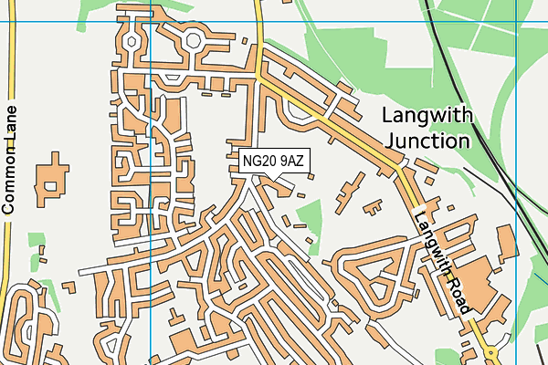 NG20 9AZ map - OS VectorMap District (Ordnance Survey)